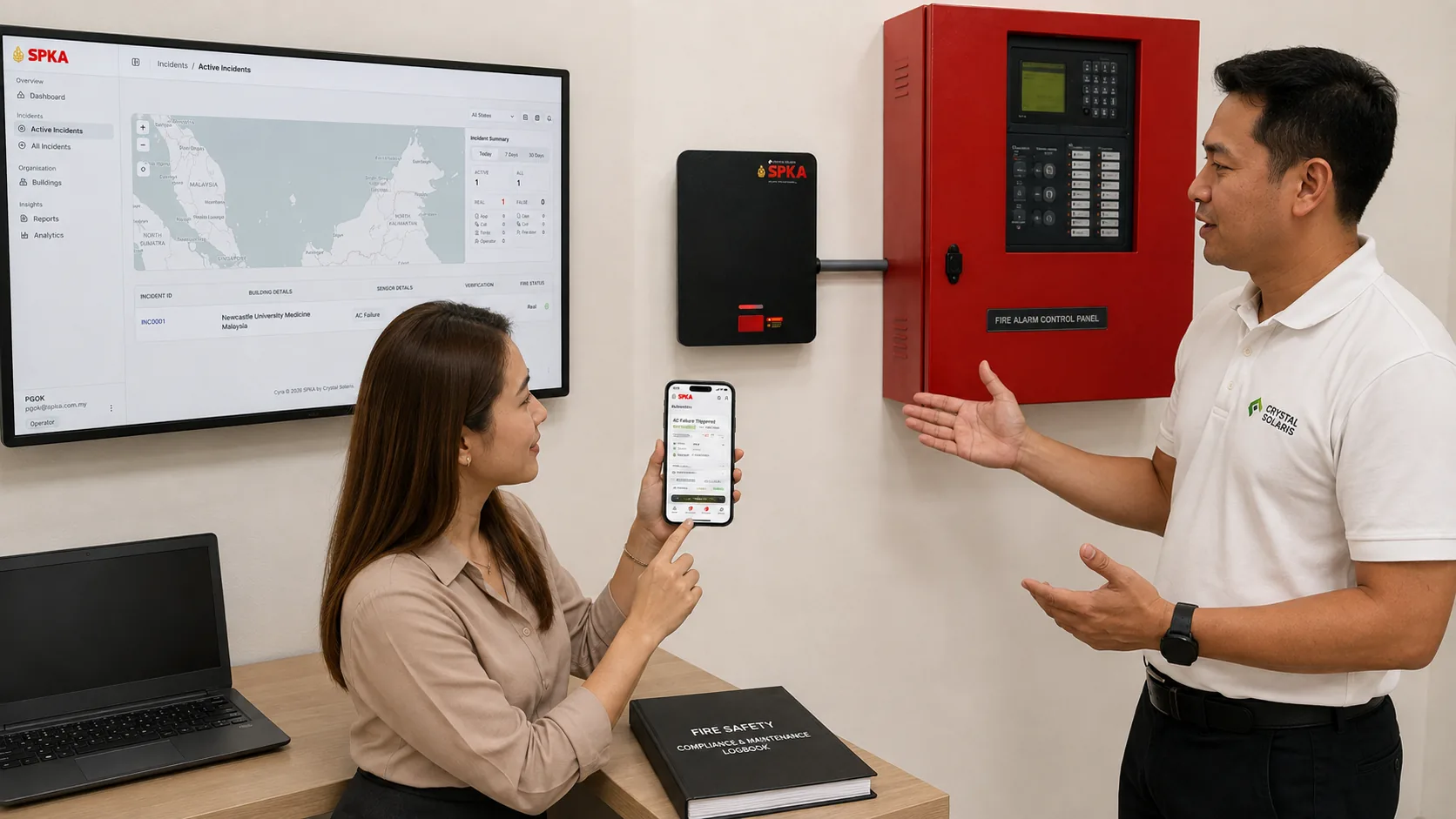Crystal Solaris briefing on SPKA hardware for JBPM connected fire monitoring